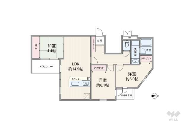 プレジオ池田満寿美町:間取り図面