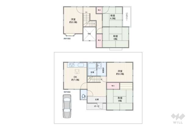 西宮市名塩3丁目 一戸建て:間取り図面