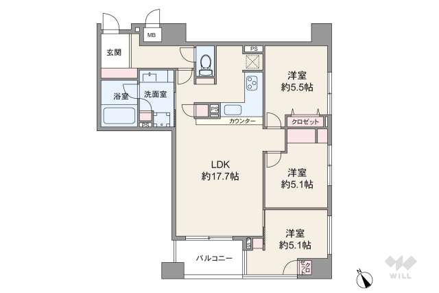シーアイマンション根津弥生坂:間取り図面