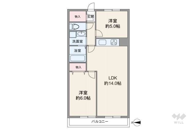 日商岩井中津マンション:間取り図面