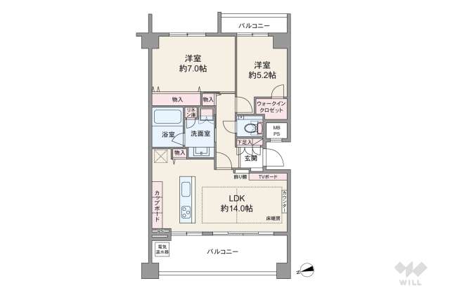 プラウド浜田山:間取り図面