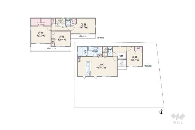 長久手市岩作北山 一戸建て:間取り図面
