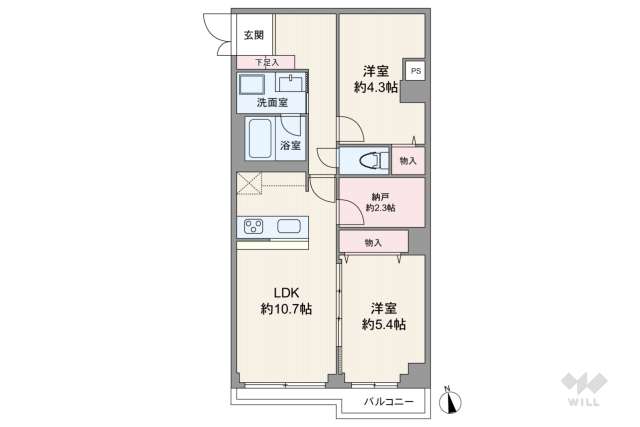 マンション宮:間取り図面