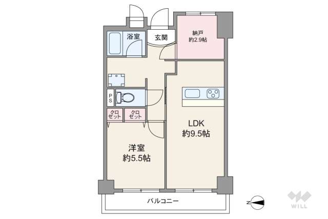 コスモ塚口南1:間取り図面