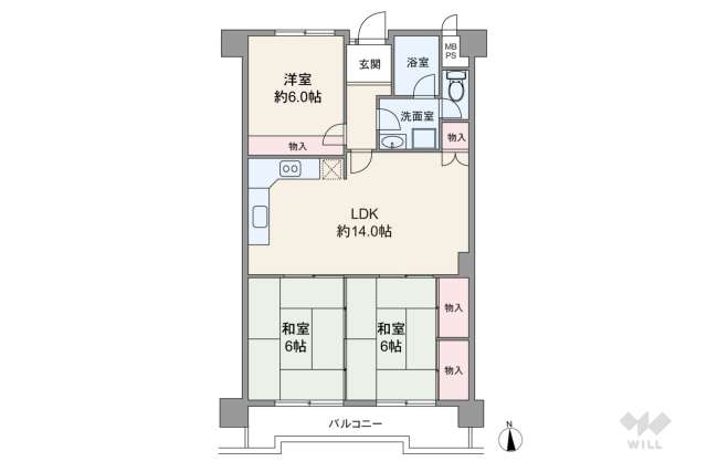 ユニーブル植田パーク:間取り図面
