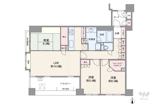 メロディーハイム北千里古江台弐番館:間取り図面