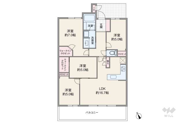 ロイヤルアーク甲子園フローレス:間取り図面
