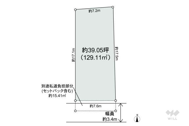 大阪市天王寺区堂ケ芝2丁目 土地:間取り図面