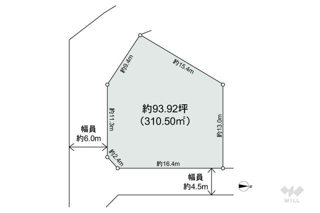 宝塚市光ガ丘1丁目 土地:間取り図面