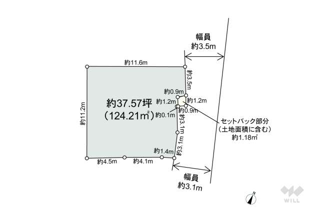 宝塚市山本中2丁目 土地:間取り図面