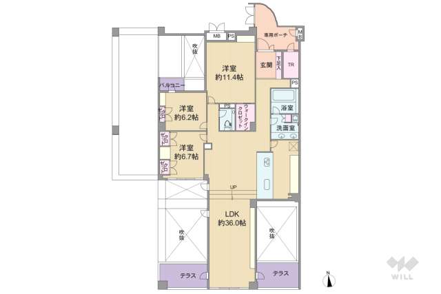 箕面クレアコート:間取り図面