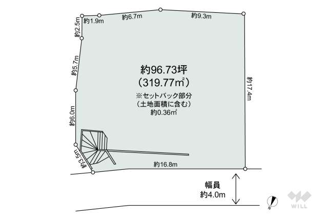 宝塚市山本台1丁目 土地:間取り図面