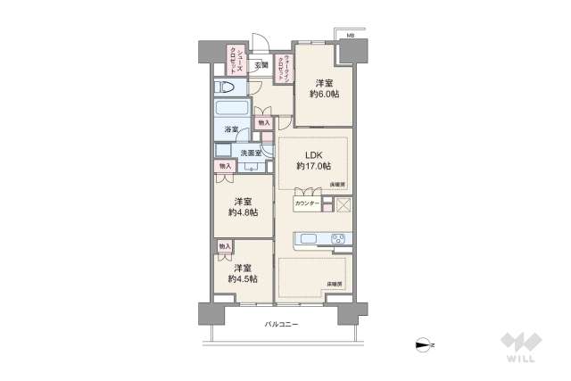 パークホームズ板橋蓮根二番街:間取り図面