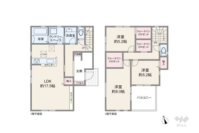 尼崎市杭瀬北新町1丁目 一戸建て:間取り図面