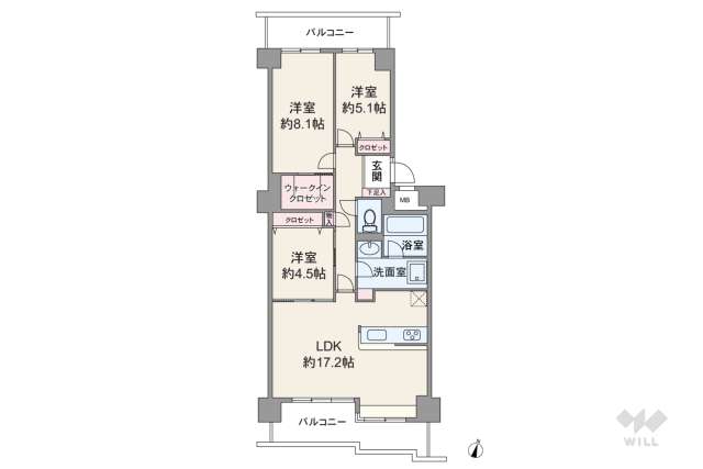 ラ・ビスタ宝塚イーストヴィラ1番館:間取り図面