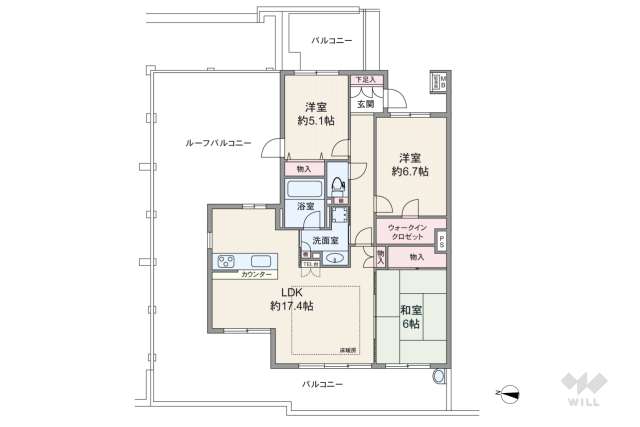 コージースクエア武庫之荘:間取り図面
