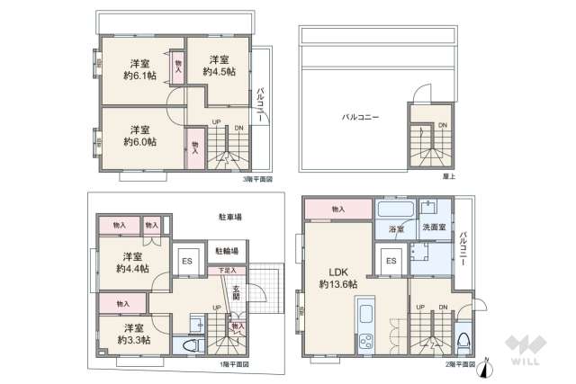尼崎市武庫の里2丁目 一戸建て:間取り図面