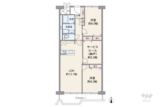 イトーピア尼崎:間取り図面