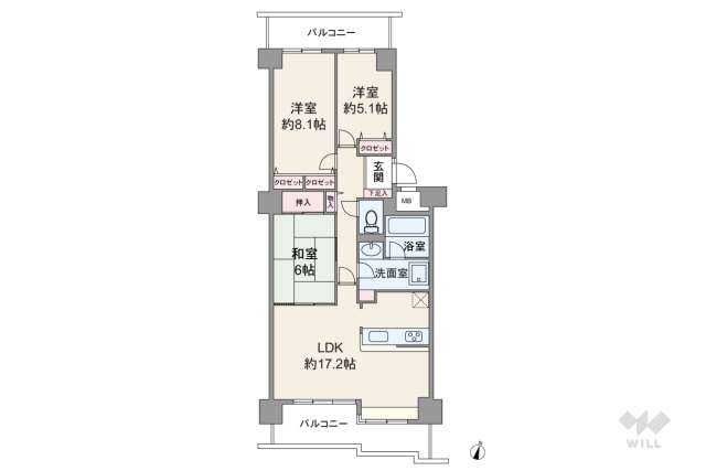 ラ・ビスタ宝塚イーストヴィラ1番館:間取り図面