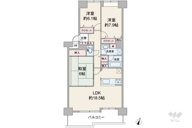 ラ・ビスタ宝塚イーストヴィラ1番館:間取り図面