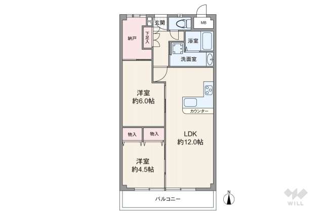 ローレルハイツ宝塚2号棟:間取り図面