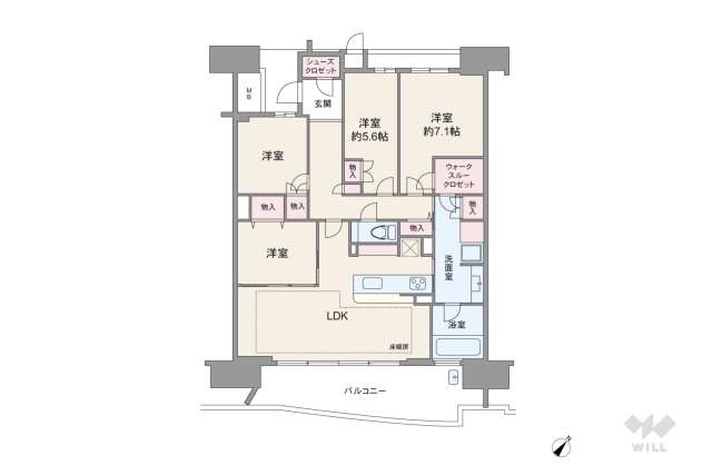 晴海フラッグシービレッジA棟:間取り図面