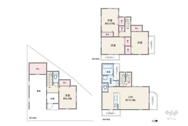 豊中市熊野町4丁目 一戸建て:間取り図面