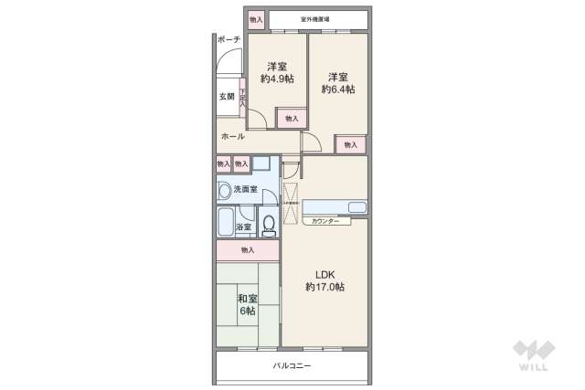 サンハイツたかくらD棟:間取り図面