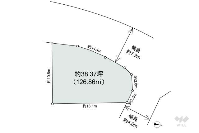 川西市松が丘町 土地:間取り図面
