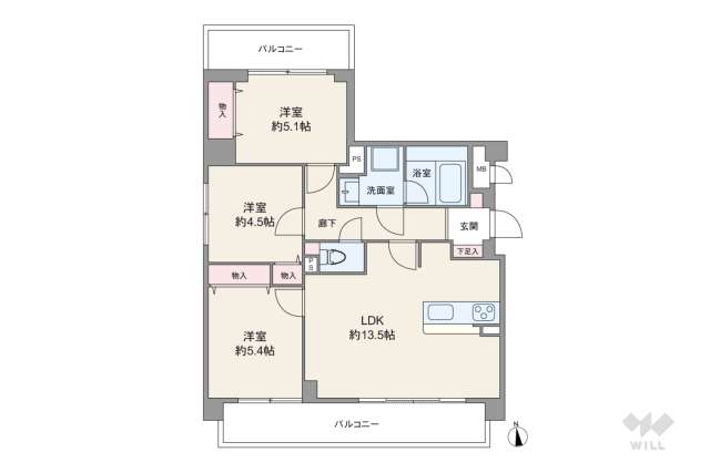 エンゼルハイム西新井大師:間取り図面