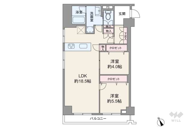 シャンボール新宿御苑前:間取り図面