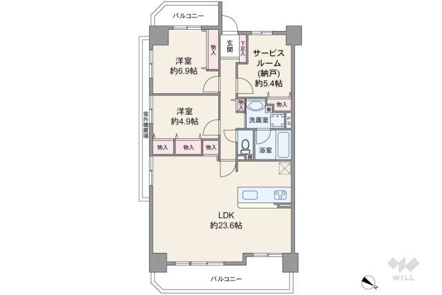 デ・リード宝塚リバービュー:間取り図面
