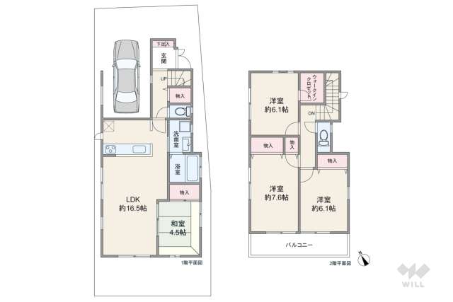 高槻市八幡町 一戸建て:間取り図面