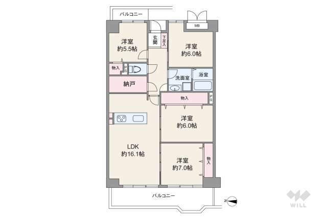 アピア1 シティライフ逆瀬川1:間取り図面