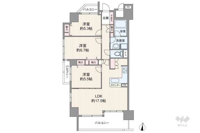 サーラステージ古出来町:間取り図面