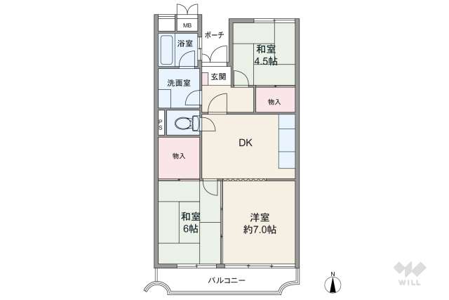 ユニーブルマンション飛騨:間取り図面