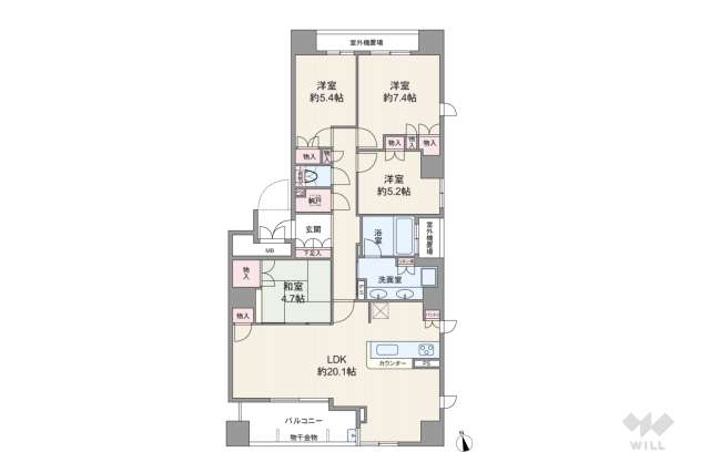 ヴィークステージ茶屋ヶ坂スカイレジデンス:間取り図面