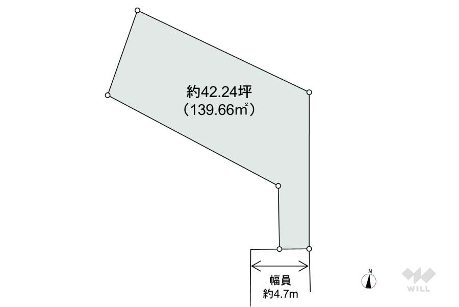 箕面市稲3丁目 土地（敷地面積:139.66㎡）｜ウィル不動産販売
