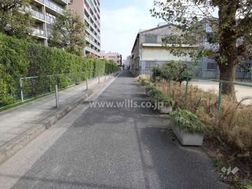 敷地南側の前面道路。