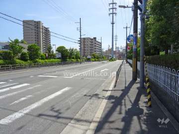 敷地南東側の前面道路