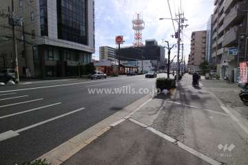 敷地東側の前面道路。国道176号線です。