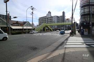 敷地東側の前面道路。国道176号線です。