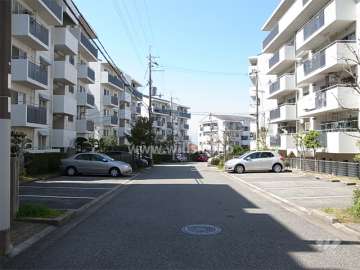 ３８号棟の南側の通路