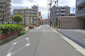 敷地南側の前面道路