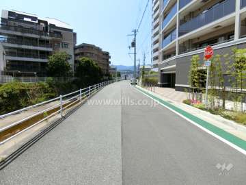 敷地南側の前面道路。