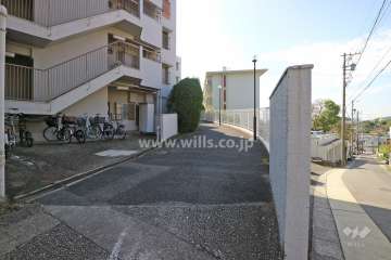 敷地入り口（建物へと続く道）