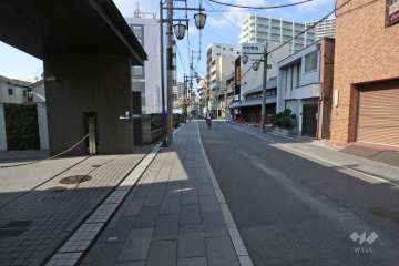 敷地北側の前面道路（東側から）