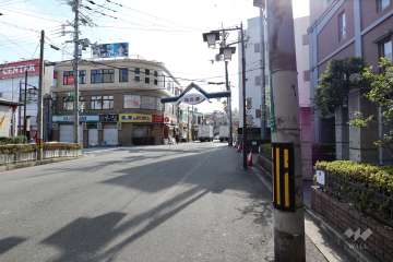 敷地東側の前面道路