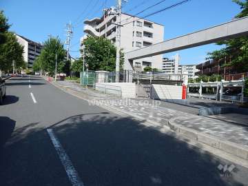 敷地北側の前面道路
