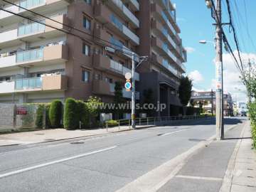 敷地東側の前面道路